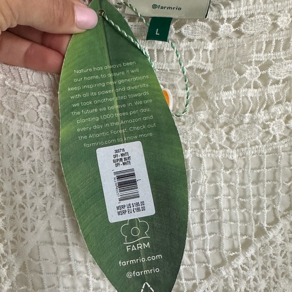 Farm Rio Off White Guipure Lace Maxi Skirt Size Large - Picture 3 of 8